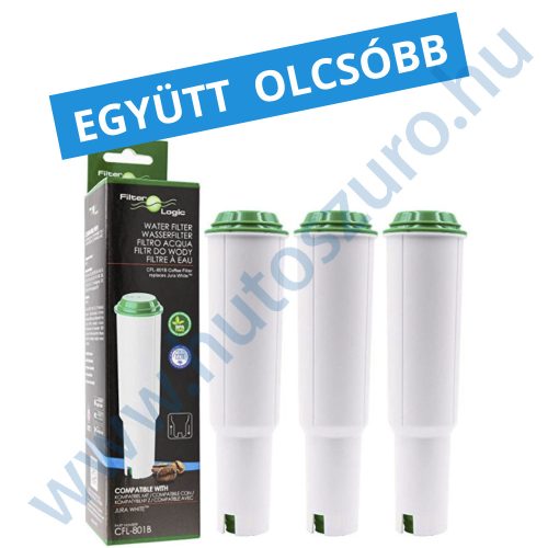 3 db FilterLogic CFL-801B - Jura White kávéfőző vízlágyító vízszűrő helyettesítő termék