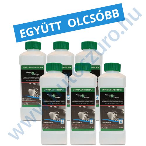 6 db FilterLogic CFL-695M Univerzális vízkőtelenítő folyadék – 6x500ml