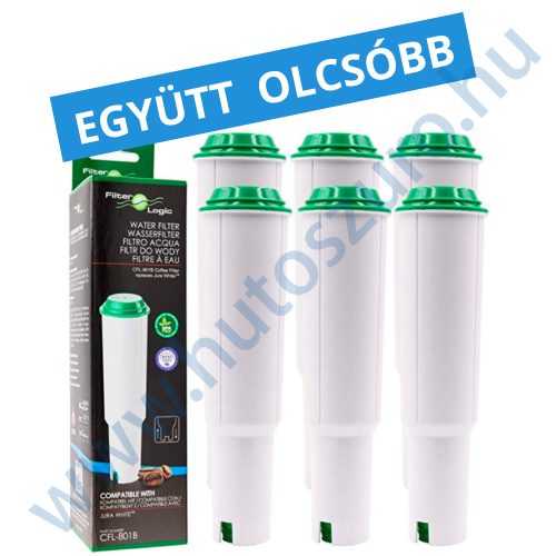 6 db FilterLogic CFL-801B - Jura White kávéfőző vízlágyító vízszűrő helyettesítő termék