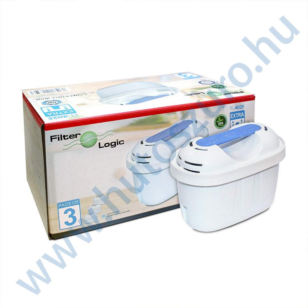 Vízszűrő kancsó FilterLogic FL402E Maxtra + típusú szűrőbetét 3 db Vízszűrő kancsó FilterLogic FL402E Maxtra + típusú szűrőbetét 3 db