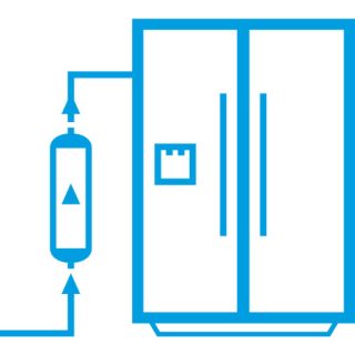 Külső (átfolyós) Electrolux AEG hűtőszekrény vízszűrők