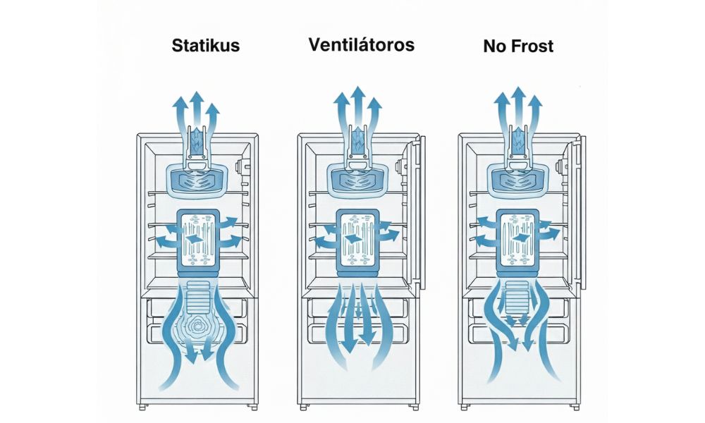hogyan működik a hűtőszekrény ábra